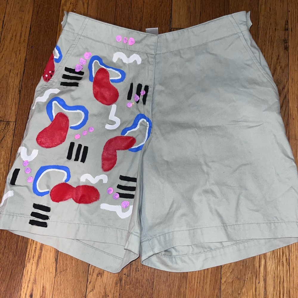 Hand painted abstract shorts